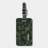 道路と空中の木の頂上 – 自然と経路 ラゲッジタグ (正面縦)