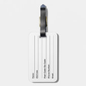 道路と空中の木の頂上 – 自然と経路 ラゲッジタグ (裏面縦)