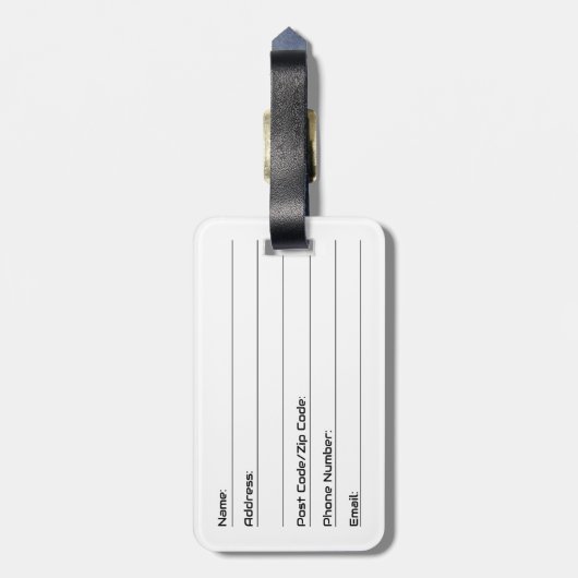 道路と空中の木の頂上 – 自然と経路 ラゲッジタグ (裏面縦)