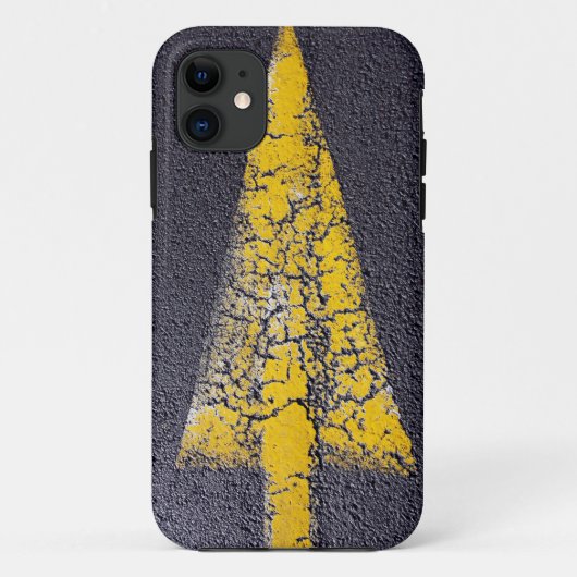 道路にひび割れた黄色い矢印 Case-Mate iPhoneケース (裏面)