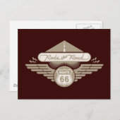 道路に乗った – 金ゴールド ポストカード (正面/裏面)