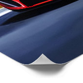 道路に2台の赤いスポーツカー | AIアートポスター ポスター (角)