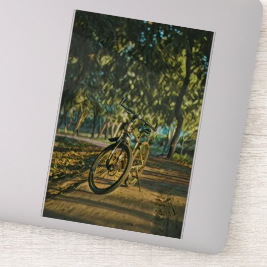 道路のサイクリストの贈り物 シール (詳細)