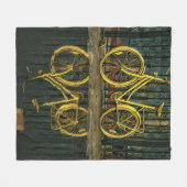 道路のサイクリストの贈り物 フリースブランケット (正面(横))