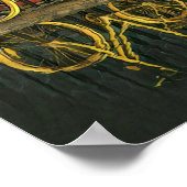 道路のサイクリストの贈り物 ポスター (角)