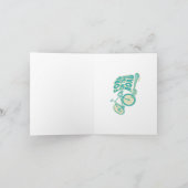 道路のタイポグラフィ文字アートのフォーク カード (内部)