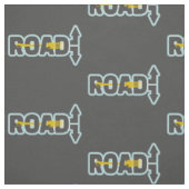 道路のタイポグラフィ文字アートのフォーク ファブリック (見本)