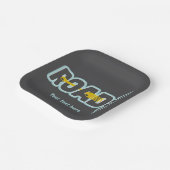 道路のタイポグラフィ文字アートのフォーク ペーパープレート (傾斜あり)