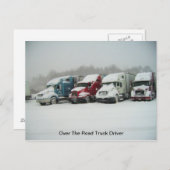 道路のトラック運転手の向こうに ポストカード (正面/裏面)