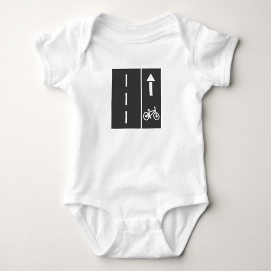 道路のバイクレーン Tシャツ (正面)