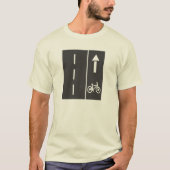 道路のバイクレーン Tシャツ (正面)