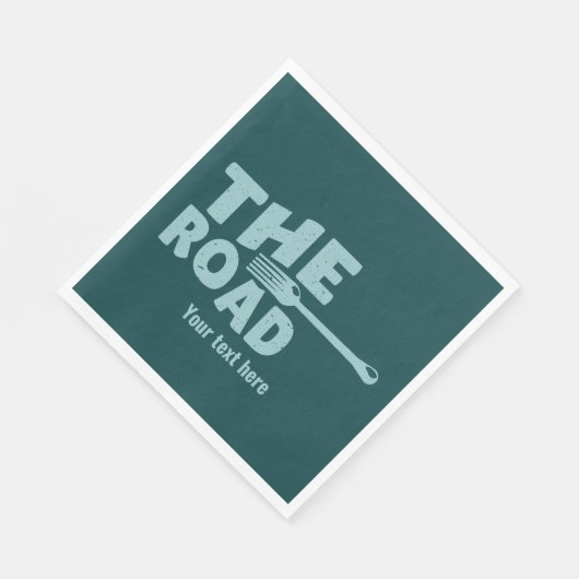 道路のフォークタイポグラフィ スタンダードランチョンナプキン (角)