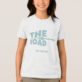 道路のフォークタイポグラフィ トライブレンドTシャツ (正面)