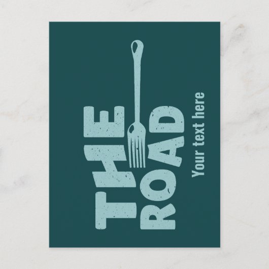道路のフォークタイポグラフィ ポストカード (正面)