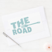 道路のフォークタイポグラフィ 長方形シール (封筒)