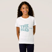 道路のフォークタイポグラフィ Tシャツ (正面フル)