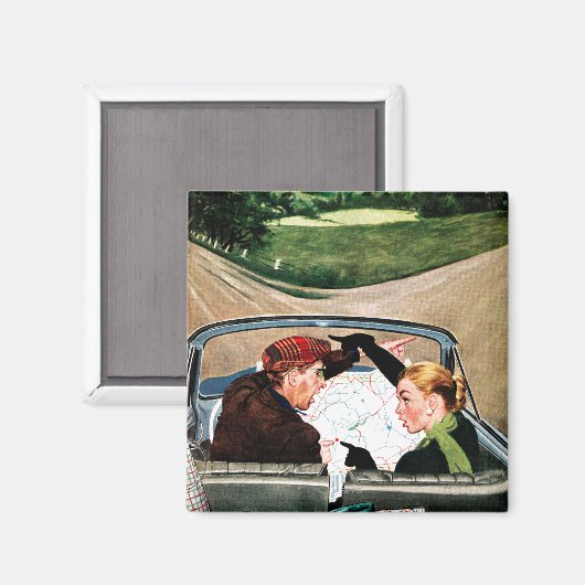 道路のフォーク マグネット (正面/裏面)