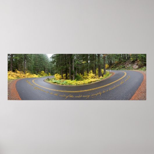 道路のポスターで曲げ感動的る ポスター (正面)