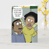 道路の分岐点 カード (黄色い花)