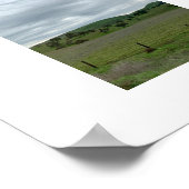 道路の右側グリーンカラー写真 ポスター (角)