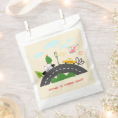 道路の少年の誕生日に車や車 フェイバーバッグ (クリップ留めされた状態)