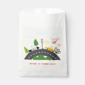 道路の少年の誕生日に車や車 フェイバーバッグ (正面)