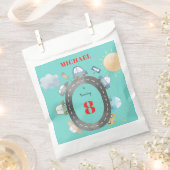 道路の少年の誕生日に車や車 フェイバーバッグ (クリップ留めされた状態)