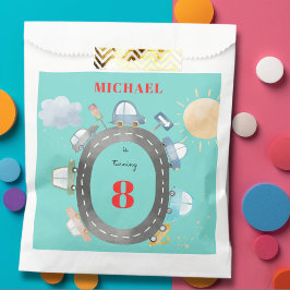 道路の少年の誕生日に車や車 フェイバーバッグ