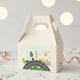 道路の少年の誕生日に車や車 フェイバーボックス