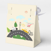 道路の少年の誕生日に車や車 フェイバーボックス (裏面サイド)