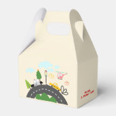 道路の少年の誕生日に車や車 フェイバーボックス (裏面サイド)