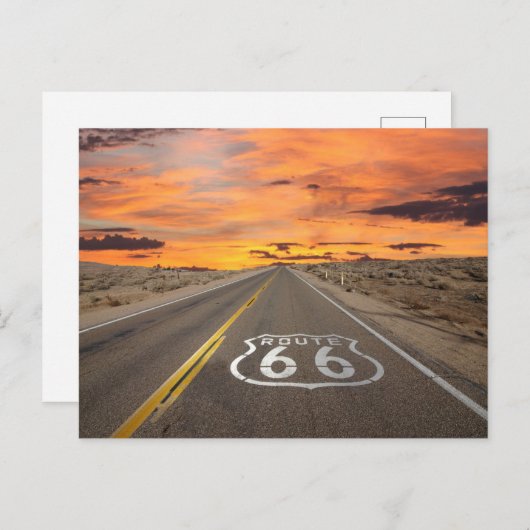 道路の旅行ルート66はがき ポストカード (正面/裏面)