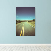 道路の景色の写真 キャンバスプリント (インサイチュ (ウッドフロア))