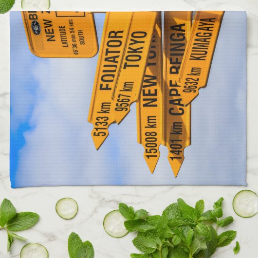 道路の終点 キッチンタオル (折り畳み)