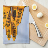 道路の終点 キッチンタオル (四つ折り)