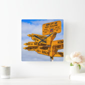 道路の終点 スクエア壁時計 (ホーム)