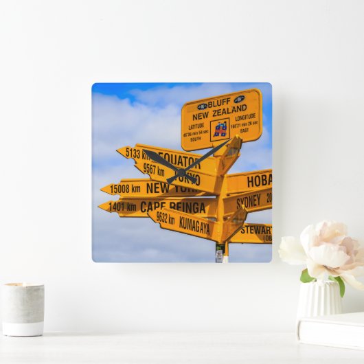 道路の終点 スクエア壁時計 (ホーム)