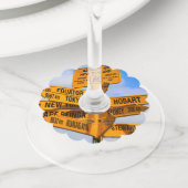 道路の終点 ワイングラスタグ (クローズアップ)