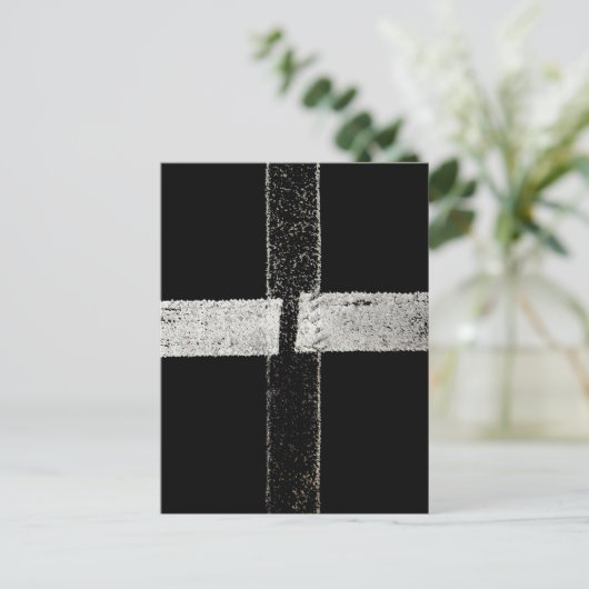 道路の絵を描十字線 ポストカード (スタンド正面)