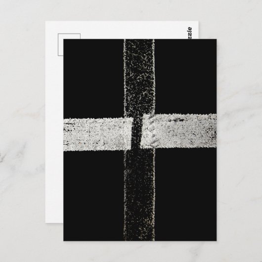 道路の絵を描十字線 ポストカード (正面/裏面)