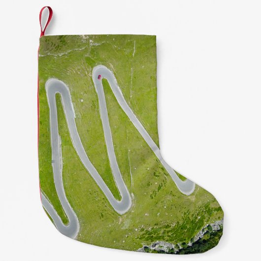 道路の航空写真 スモールクリスマスストッキング (正面)