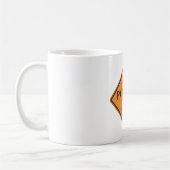 道路の道路標識のトラフィック警告を終了 コーヒーマグカップ (左)