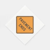 道路の道路標識のトラフィック警告を終了 スタンダードランチョンナプキン (角)