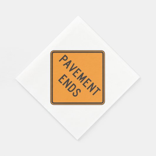 道路の道路標識のトラフィック警告を終了 スタンダードランチョンナプキン (角)