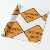 道路の道路標識のトラフィック警告を終了 ラッピングペーパー (アンロールド)