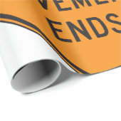 道路の道路標識のトラフィック警告を終了 ラッピングペーパー (ロールコーナー)