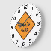 道路の道路標識のトラフィック警告を終了 ラージ壁時計 (傾斜)