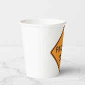 道路の道路標識のトラフィック警告を終了 紙コップ (右)