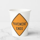 道路の道路標識のトラフィック警告を終了 紙コップ (正面)
