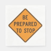 道路はっきりした標識に備えてオストップレンジ スタンダードランチョンナプキン (正面)